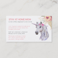 Unicorn Mum Friend - Playground Business Card