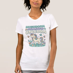Unicorn Mushroom Meadow Unicorn Trendy T-Shirt Des