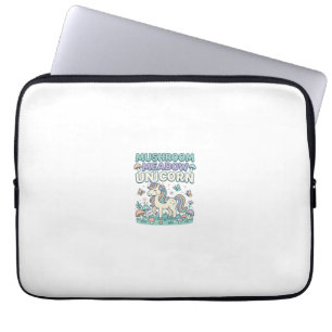 Unicorn Mushroom Meadow Unicorn Trendy T-Shirt Des Laptop Sleeve
