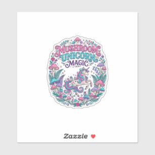 Unicorn Mushroom Unicorn Magic Colourful POD Artwo