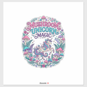 Unicorn Mushroom Unicorn Magic Colourful POD Artwo