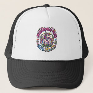 Unicorn Mushrooms Moss and Magic Commercial Shirt  Trucker Hat