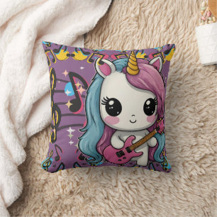 Unicorn Musician Print Cushion