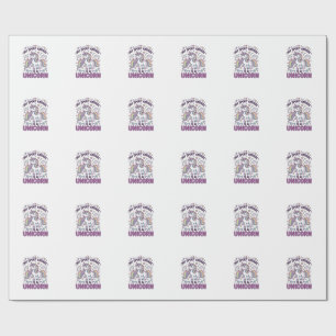 Unicorn My Spirit Animal Is a Unicorn Bold Typogra Wrapping Paper