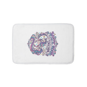 Unicorn Mystic Moon Unicorn Colourful Bath Mat