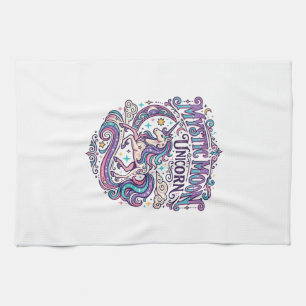 Unicorn Mystic Moon Unicorn Colourful Tea Towel