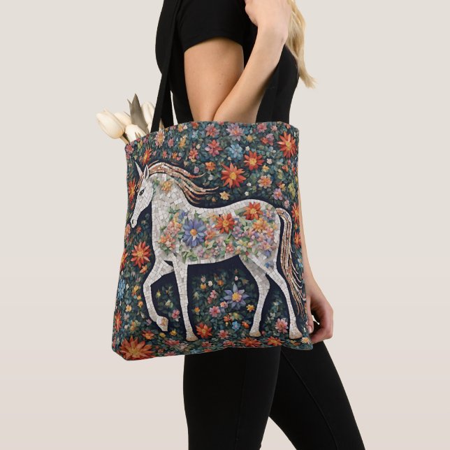 Unicorn Mythical Horse Tote Bag (Close Up)