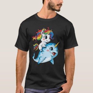 Unicorn Narwhal  Girls Kids Rainbow Unicorns Squad T-Shirt