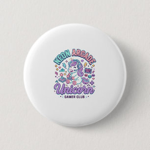 Unicorn Neon Arcade Unicorn Retro Style Product Gr 6 Cm Round Badge