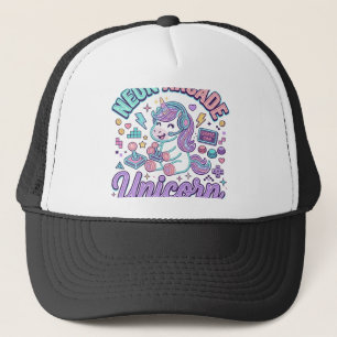 Unicorn Neon Arcade Unicorn Retro Style Product Gr Trucker Hat