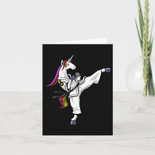 Unicorn Ninja Karate Martial Art Kickboxing Jiu Ji Card (Front)