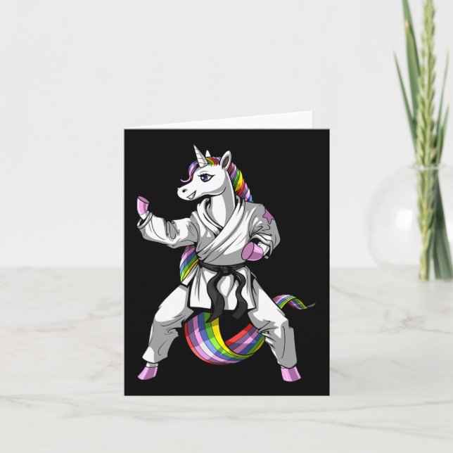 Unicorn Ninja Karate Martial Art Kickboxing Taekwo Card (Front)