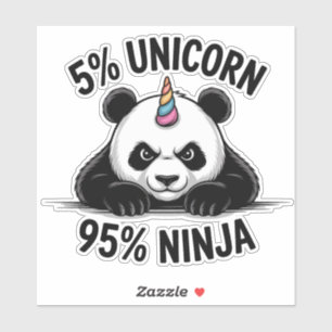 Unicorn Ninja Panda with Bold Attitude