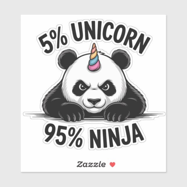 Unicorn Ninja Panda with Bold Attitude (Sheet)