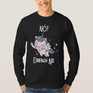 Unicorn Nö Simply Nö Saying Middle Finger T-Shirt