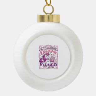 Unicorn Not Everyone Deserves My Sparkles Stylish Ceramic Ball Christmas Ornament