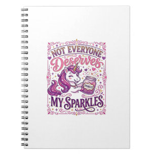 Unicorn Not Everyone Deserves My Sparkles Stylish Notebook