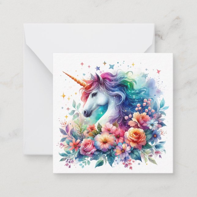 Unicorn Note Card (Front)