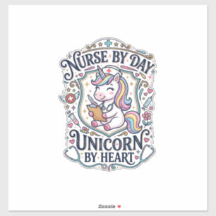 Unicorn Nurse by Day Unicorn by Heart White Backgr