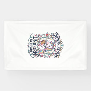 Unicorn Nurse by Day Unicorn by Heart White Backgr Banner