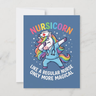 Unicorn Nurse Energy Bright and Magical  Card