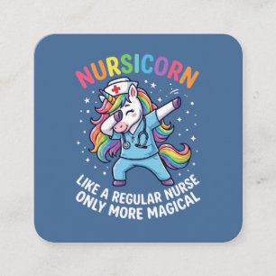 Unicorn Nurse Energy Bright and Magical Enclosure Card