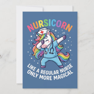 Unicorn Nurse Energy Bright and Magical Holiday Card