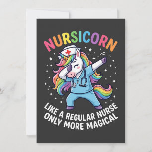 Unicorn Nurse Energy Bright and Magical Invitation