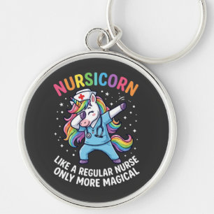 Unicorn Nurse Energy Bright and Magical Key Ring