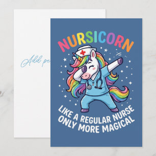 Unicorn Nurse Energy Bright and Magical Thank You Card