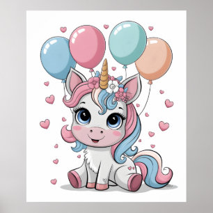 Unicorn nursery poster