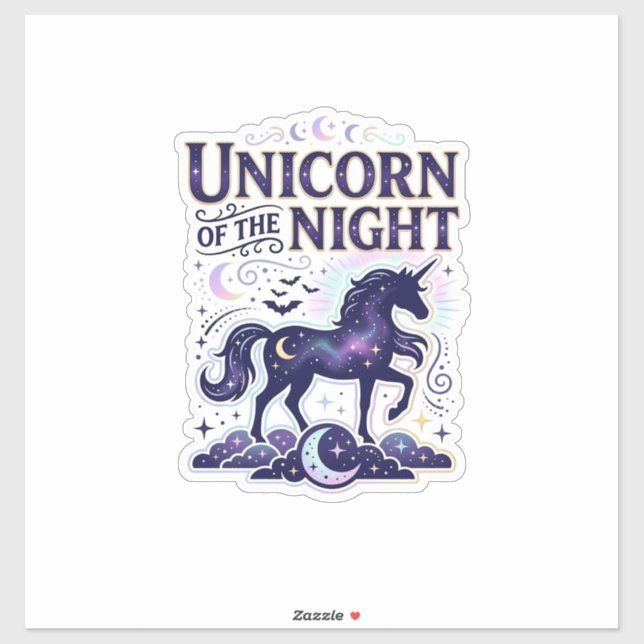 Unicorn of the Night Graphic Design Zazzle Design_ (Sheet)
