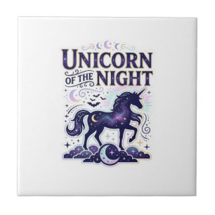 Unicorn of the Night Graphic Design Zazzle Design_ Ceramic Tile