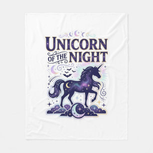 Unicorn of the Night Graphic Design Zazzle Design_ Fleece Blanket