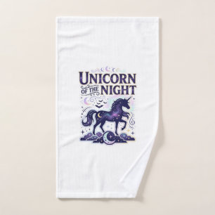 Unicorn of the Night Graphic Design Zazzle Design_ Hand Towel