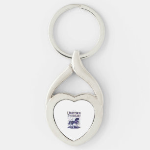 Unicorn of the Night Graphic Design Zazzle Design_ Key Ring