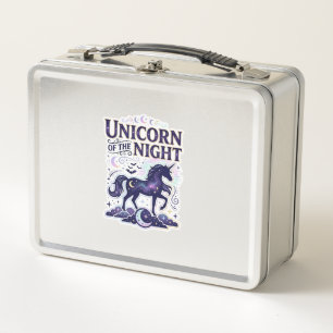 Unicorn of the Night Graphic Design Zazzle Design_ Metal Lunch Box
