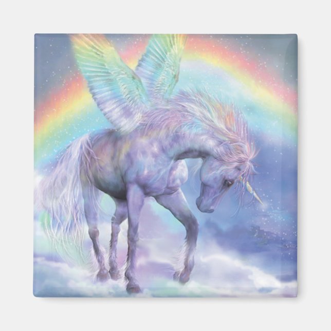 Unicorn Of The Rainbow Art Magnet (Front)
