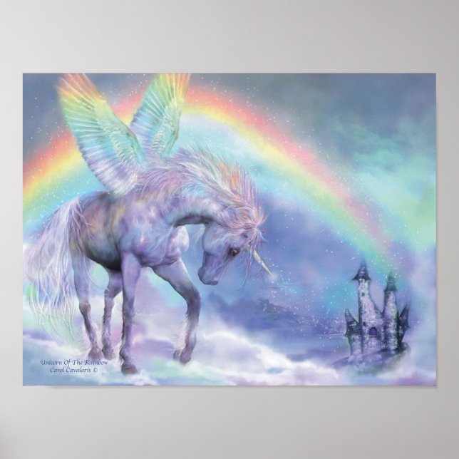 Unicorn Of The Rainbow Art Poster/Print Poster (Front)