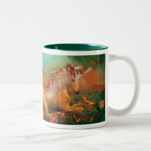 Unicorn Of The Roses Art Mug