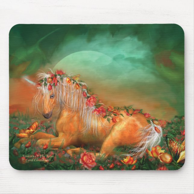 Unicorn Of The Roses Mousepad (Front)