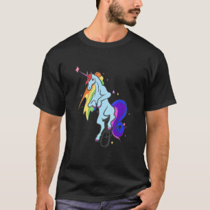 Unicorn On A Unicycle Visual Pun T-Shirt