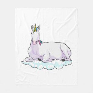 Unicorn on Cloud Fleece Blanket