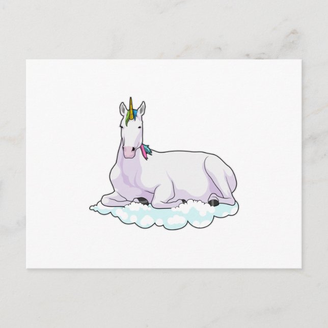 Unicorn on Cloud Postcard (Front)