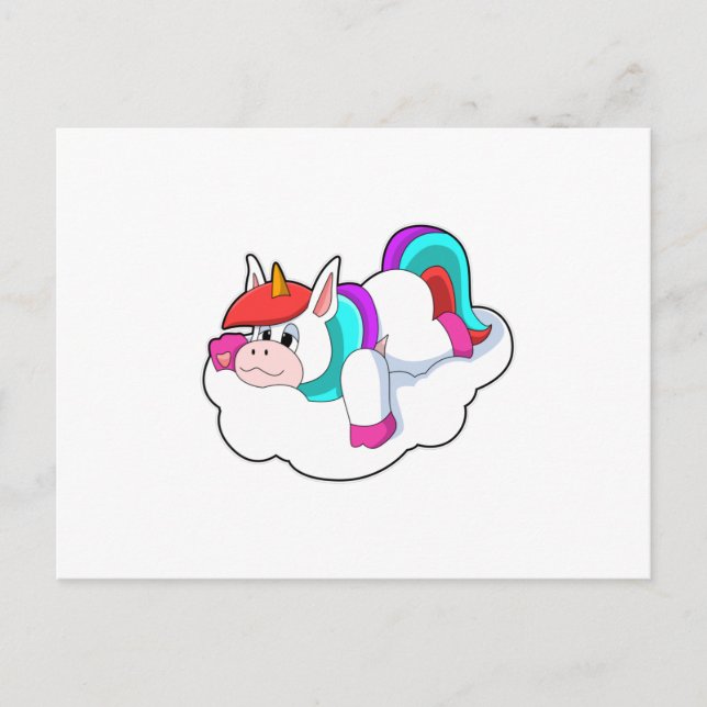 Unicorn on Clouds Postcard (Front)