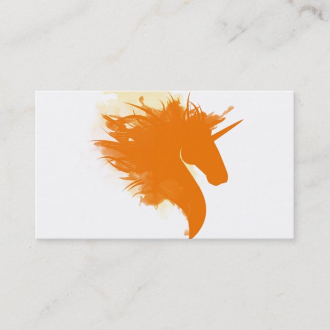 Unicorn on Fire Business Card (Front)