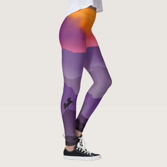 Unicorn On Mountain Range Leggings (Right)