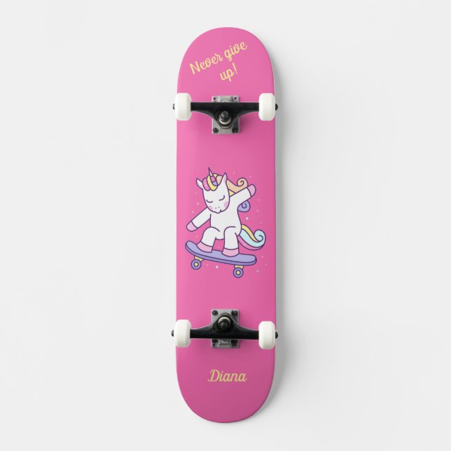 Unicorn on skateboard for kids (Front)