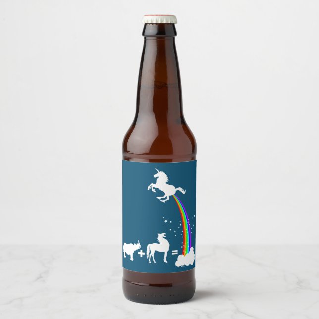 Unicorn origin beer bottle label (Front)