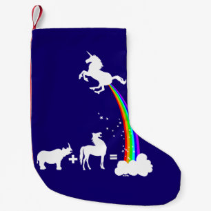 Unicorn origin small christmas stocking